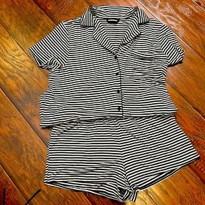 Kate Spade striped pajamas short set Small